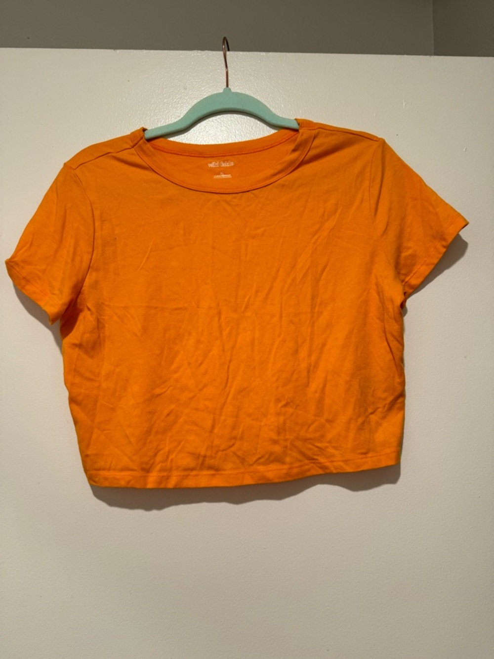 wild fable Bright Orange Cropped Tee
